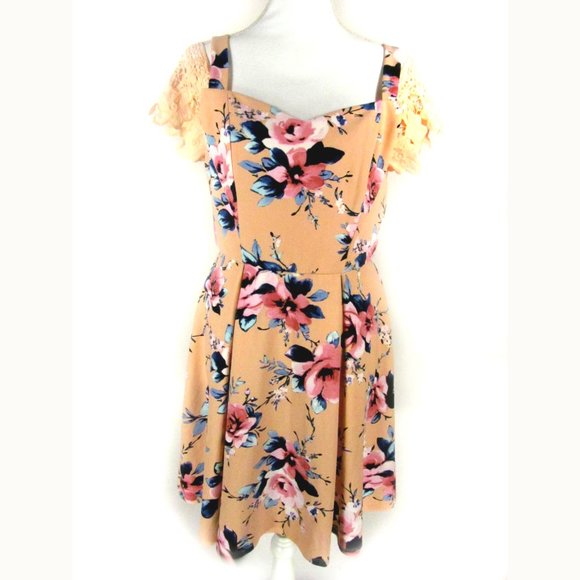 francesca's Dress Size M Multi Color Floral - Picture 1 of 5